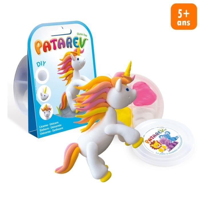 Jeu de Pâte à Modeler - SENTOSPHERE - Mini Kit Modelage - Patarev Pocket - Licorne - Enfant 5+ Jeu de Pâte à Modeler - SENTOSPHERE - Mini Kit Modelage - Patarev Pocket - Licorne - Enfant 5+