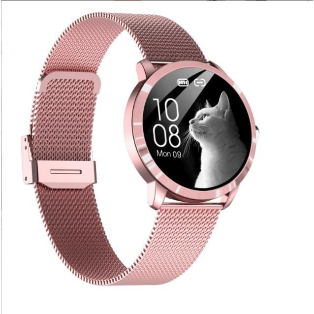 Montre connectée femme Smart Watch Compatible Samsung Huawei Xiaomi Android  iOS Podomètre Sports Watch - Rose - Cdiscount Téléphonie