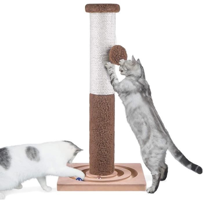 Arbre à Chat En Sisal Avec Jouet – Griffoir Compact 20x20x18 Cm – Base Stable, Protection Meubles – Pour Chatons Et Chats - 5