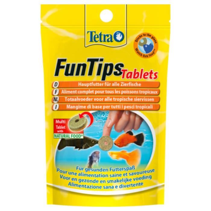 Meilleurs prix pour Tetra - Aliment Complet Funtips Tablets De 20 Tablettes Pour Poissons Tropicaux