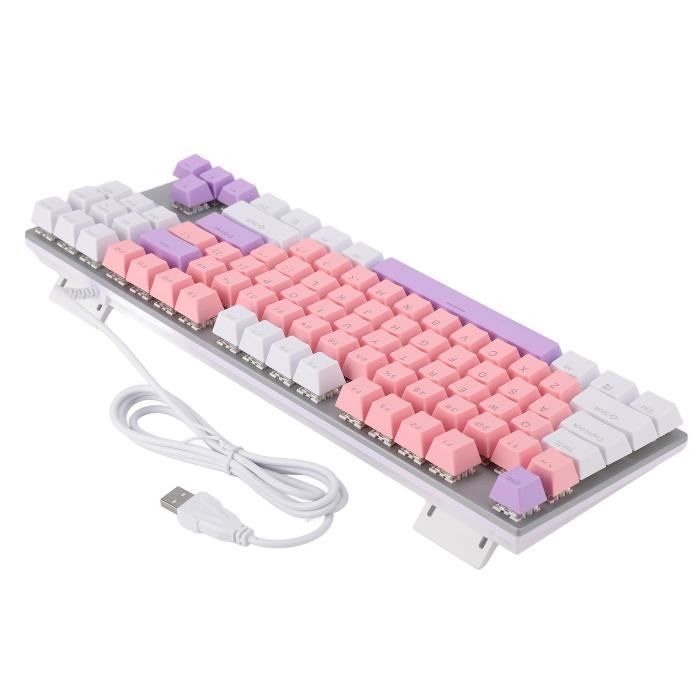 TMISHION Clavier mécanique à interrupteur rouge Clavier mécanique Red