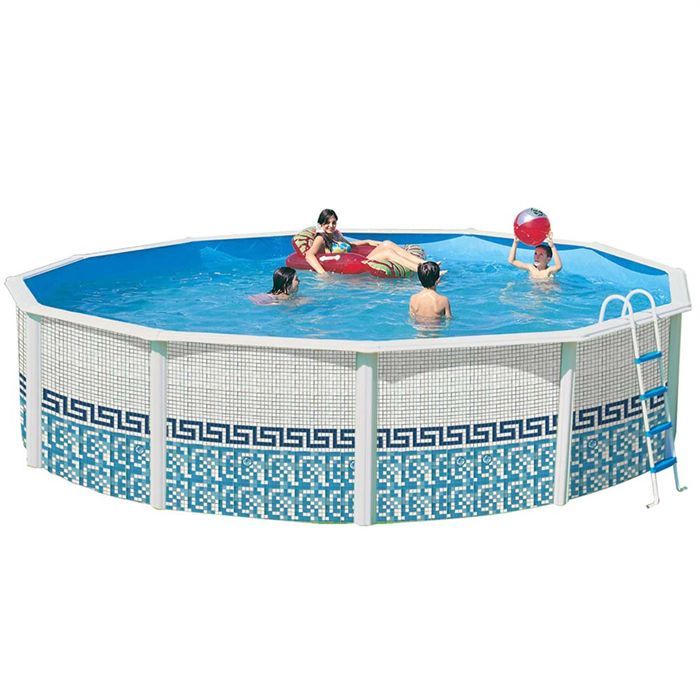 MOSAIQUE Piscine hors sol en acier circulaire / ronde 350