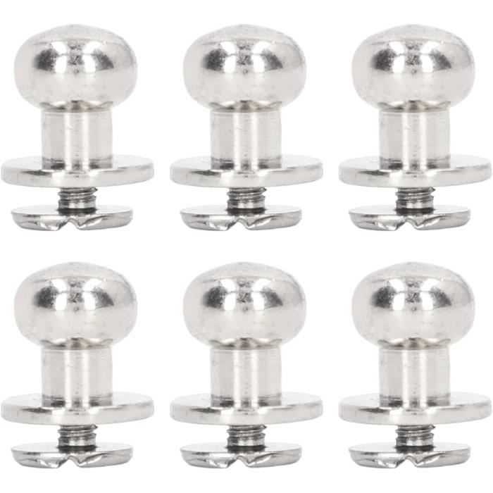 Lot De 10 Jeux De Rivets à Vis Tête Ronde Creuse 12x7mm - Ton Argent - Marque Uxcell - Neuf