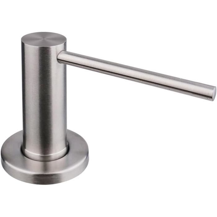 Distributeur De Savon Encastrable Inox - Avec Bouteille 500ml Et Tuyau 1m - Pour Évier Cuisine/Salle De Bain
