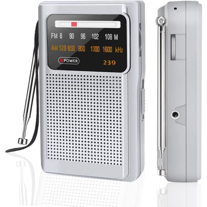 Radio Portable FM/AM - Mini Transistor Avec Haut-Parleur Et Casque, Piles AA