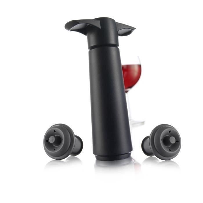VACUVIN Coffret Pompe à vin + 2 bouchons Classic