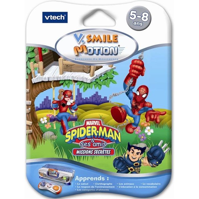Jeu éducatif V.Smile Motion Spiderman - VTECH - Console V.Motion - Mixte - De 3 à 5 ans - Piles fournies