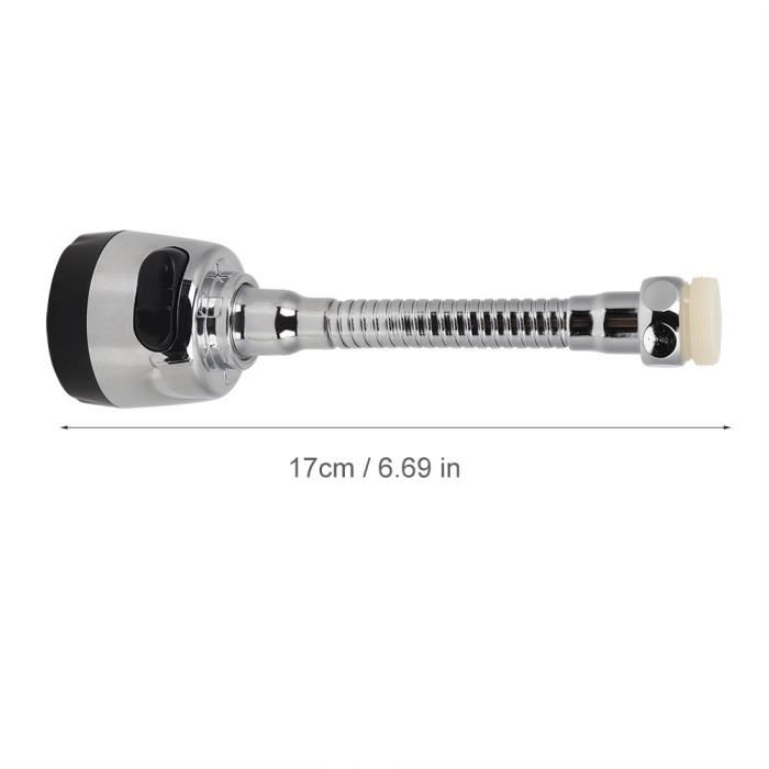 Tête De Robinet Réglable Rotative - Buse Barboteur Pour Évier De Cuisine, Jet Doux Ou Puissant, Noir