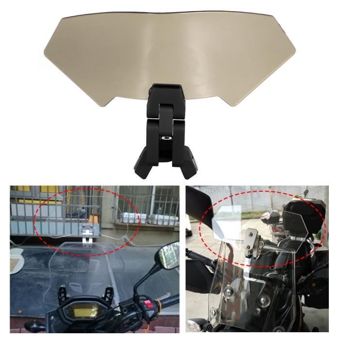 Extension Pare-Brise Moto Universelle – Clip Réglable, Déflecteur Vent ABS Transparent, Plus De Confort Sur Route