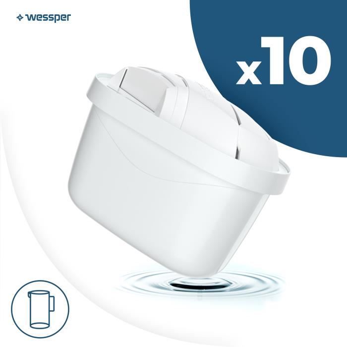 Wessper Sport 10er Pack Aquamax l'Eau Filtre Cartouches comp avec Brita Maxtra 