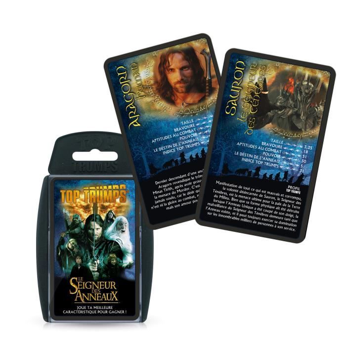 Jeu de cartes Top Trumps - Le Seigneur des Anneaux - WINNING MOVES - 30 cartes thématiques - 15 min