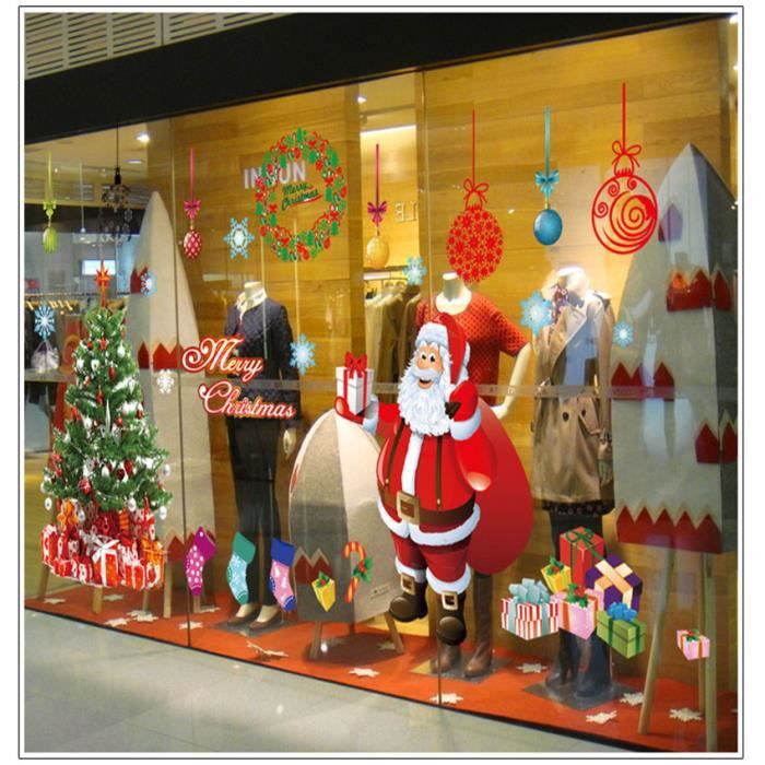 Pere Noel Rouge Stickers Muraux Salon Autocollants Vitrine Famille Decoration Amovible Diy Creative Fond D Ecran Achat Vente Stickers De Vitrine Pere Noel Rouge Stickers Mu Cdiscount