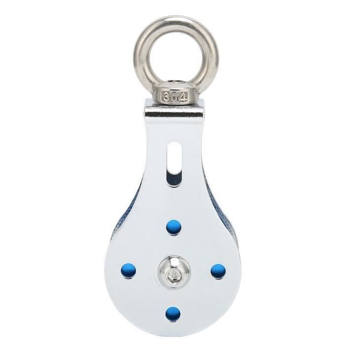Chiloskit Poulie De Câble Murale Métallique 3,8 Cm - Charge 100 Kg - Support Plat Robuste Pour Portails Et Équipements