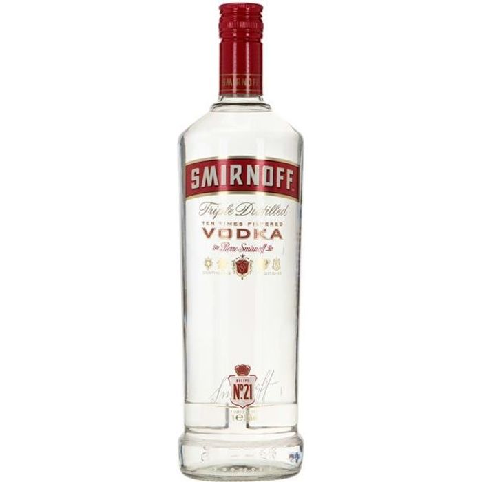 SMIRNOFF Vodka Red label 37,5° - 1 l - La cave Cdiscount