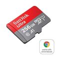 SanDisk Ultra 256 Go, Carte microSDXC UHS-I pour Chromebook avec adaptateur SD et jusqu'à 120 Mo/s en vitesse de transfert-1