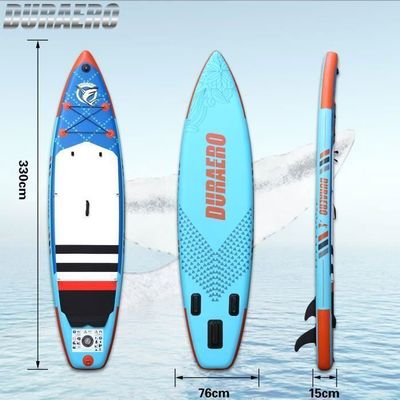 Paddle Gonflable HOMCOM 301x76x10cm - SUP Adulte Avec Accessoires - Bleu/Blanc/Noir