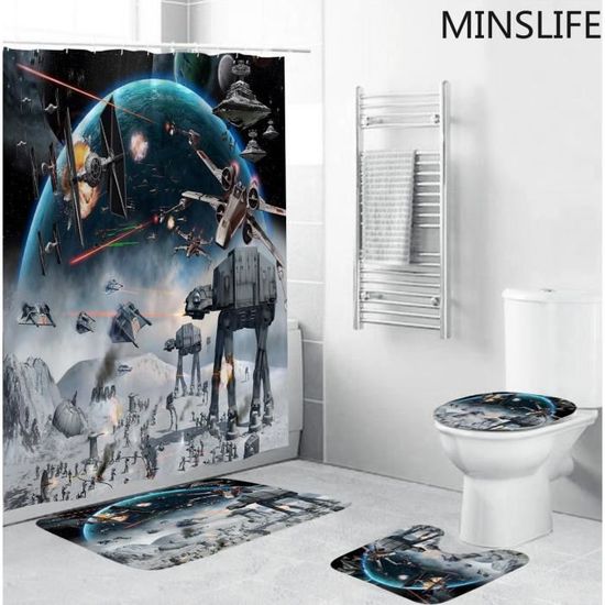 Ensemble De Bain Angry Birds Star Wars – Rideau De Douche, Pompe à Savon Et Serviettes