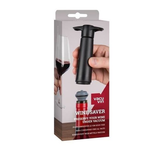 Pompe à Vide Vin Avec 4 Bouchons - Conservation Vin Jusqu'à 15 Jours - Accessoire Œnologie