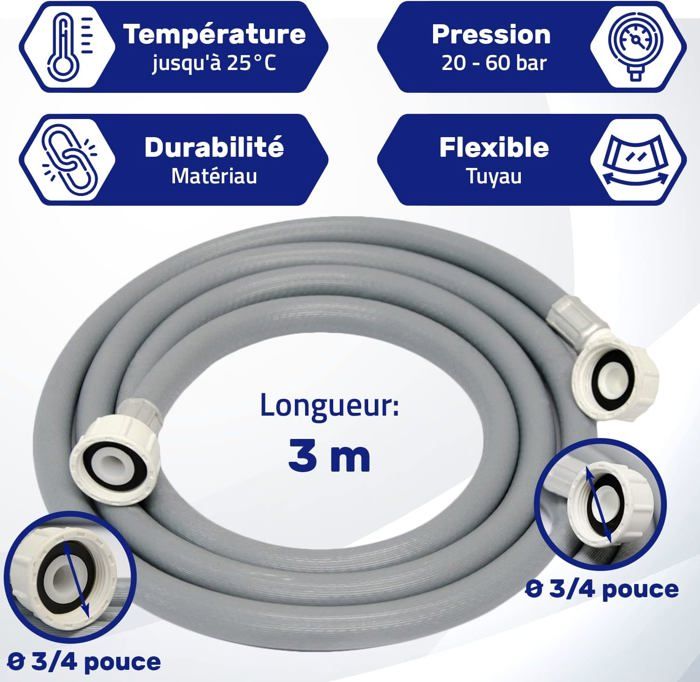 Tuyau Alimentation Machine A Laver 3m