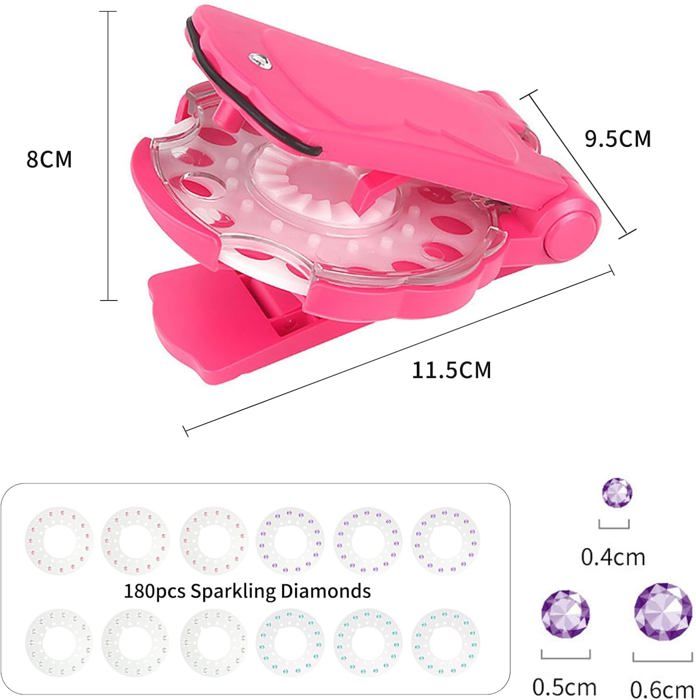 Machine à Strass Pour Cheveux Zehan Zitong - 360 Bijoux Inclus - Coiffure Créative Pour Filles - Accessoire Glamour
