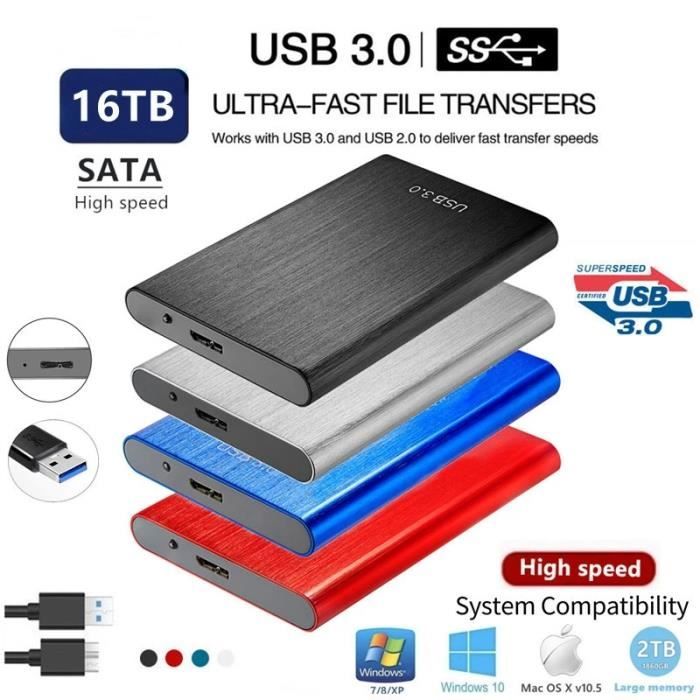2 To bleuDisque dur externe portable SSD haute vitesse, stockage de — free download