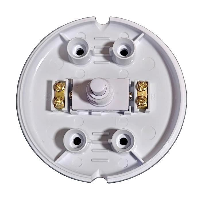 HALOTEC: Lot De 3 Interrupteurs Pour Lampadaires | Interrupteur Au Sol | Interrupteur à Pied Unipolaire Pour Lampe De Sol Standard | Bouton Interrupteur Rond | Blanc