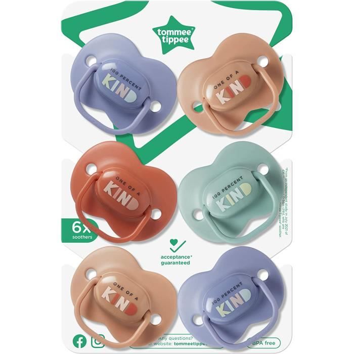 Tommee Tippee - Lot de 2 Sucettes Orthodontiques 6-18 Mois