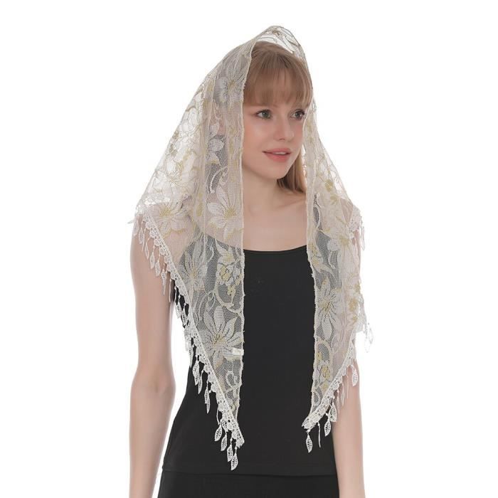 XINGLIDA - Chapeau En Laine Avec Voile Dentelle Pour Mariée, Mariage, église Ou Prière - Élégant Et Doux