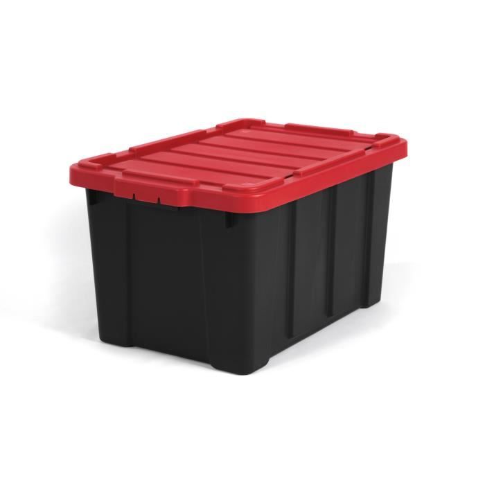 5x Mini caisse rangement plastique Rouge ARTECSIS - 11L - 35x24x18cm - Bac  plastique - Rangement Bureau Buanderie Cuisine - Cdiscount Maison