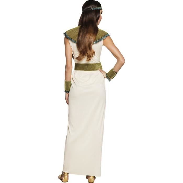 Déguisement Cléopâtre femme - BOLAND - Antiquité - Robe blanche fourreau  longue - Ceinture avec pan - Manchettes - Cdiscount Jeux - Jouets