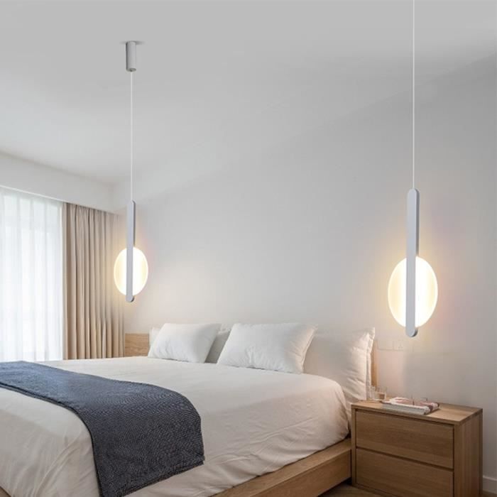 Edge Lampes suspendues modernes à LED de chevet pour chambre à