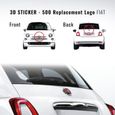 Autocollant Fiat 3D Remplacement Logo pour 500-2