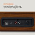 Platine Vinyle avec Enceintes - Auna - Tourne Disque Retro Valise - 33/45/78 r/min - Lecteur Vinyle avec USB MP3 - marron-2