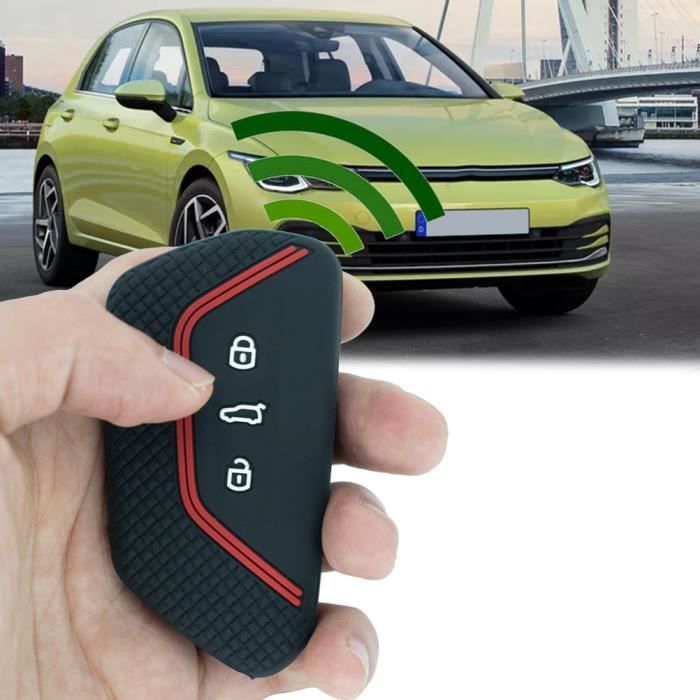 KUNIO Coque de Protection pour clé de Voiture Compatible avec VW Golf 7 MK7  Polo Passat pour Skoda Kodiaq Seat Ibiza Accessoires TPU Keyless