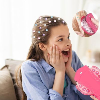 Machine à Tresser Cheveux Avec Strass – 210 Gemmes – Kit Coiffure Créatif Pour Filles De 6 à 60 Ans