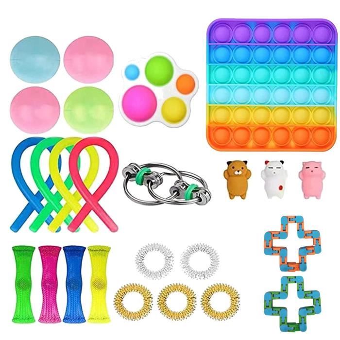 Fidget Toys – Jouets Anti Stress – 31 pcs - Pop it – Anti Stress Adulte,  Enfant – Fidget Toy – Fidget Toys Pack – Balle Anti-Stress – Objet