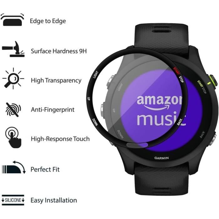 Protecteur D'écran Verre Trempé Optic+ Nano Glass Pour Garmin Forerunner 255 Music - Fabriqué En Australie