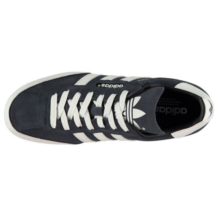 Adidas Samba Baskets En Daim Hommes Bleu marine blanc Cdiscount