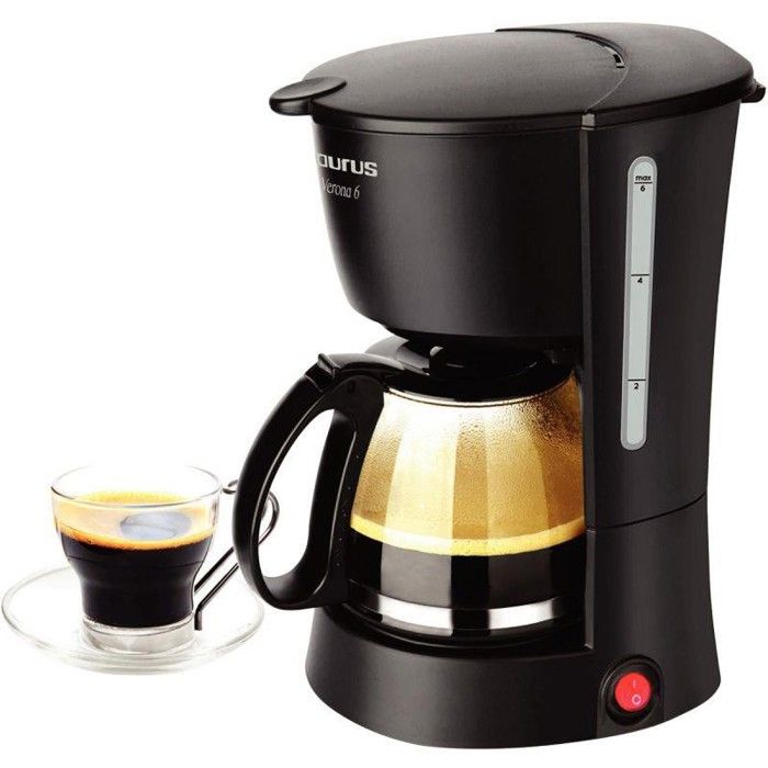 Cafetière Filtre Taurus Verona 12 - 1000W, 12 Tasses - Filtre Permanent, Carafe Verre - Plaque Chauffante Et Arrêt Auto