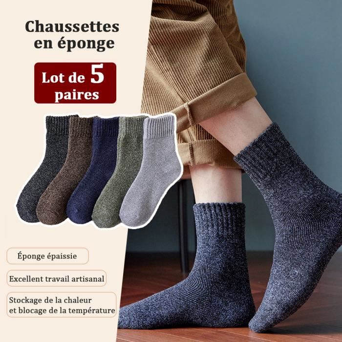 PESAIL - Chaussettes thermiques pour homme - Taille 43-46 - 12 pcs