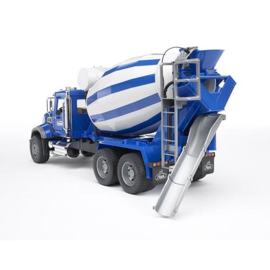 Bruder 2814 Grand Camion Toupie A Beton Mack Bleu 65 Cm Cdiscount Jeux Jouets