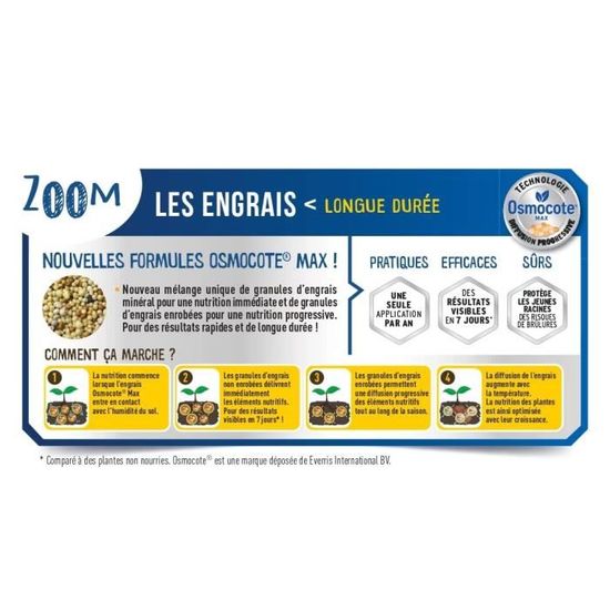Engrais Longue Durée Osmocote Max Hortensias, Rhododendrons 700g