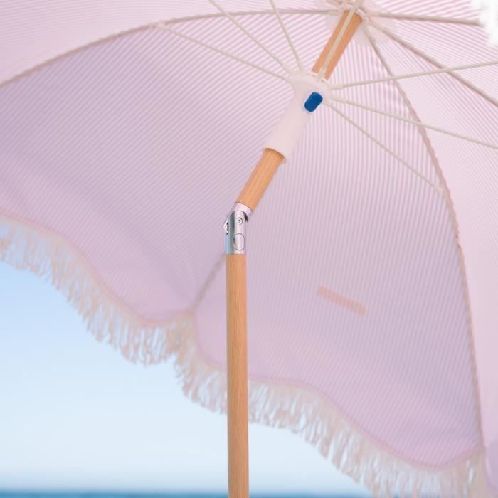 Parasol Rectangulaire Sekey 200x125cm - Inclinable, UPF 50+, Crème - Pour Balcon Ou Terrasse