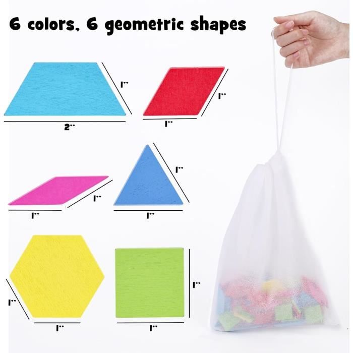Montessori - Puzzle Montessori En Bois - Geoboard - Jouet Éducatif - Boîte De Rangement