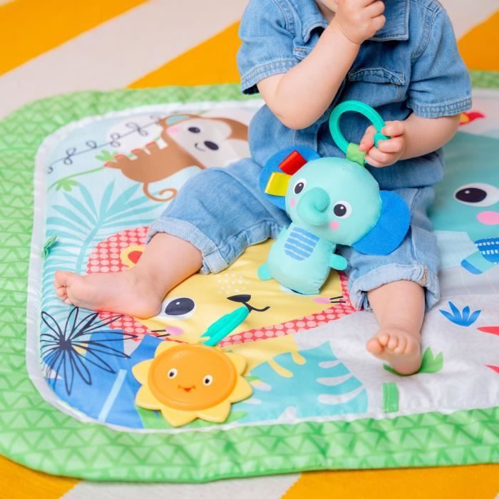 JoltJive Tapis D'Éveil Dinosaure Bébé - Tapis De Jeux Sensoriel 0-18 Mois Avec Jouets Et Balles Pour Temps Du Ventre