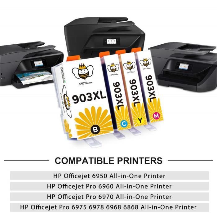 OFT 10 Cartouches Compatible HP 903 HP 903XL pour HP OfficeJet Pro 6950  pour HP OfficeJet Pro 6960 HP OfficeJet Pro 6970 - Cdiscount Informatique