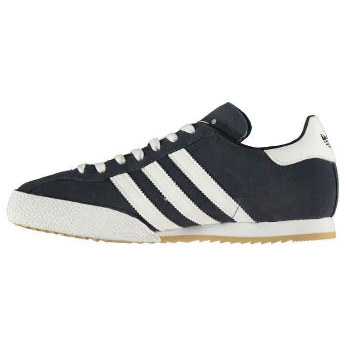 Adidas Samba Baskets En Daim Hommes Bleu marine blanc Cdiscount