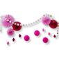 Décoration Baptême Fille Rose Fushia Papier Boule Baby Shower Mariage Anniversaire Noël Saint Valentin Cercle Guirlande