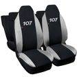 Lupex Shop Housses de siège auto compatibles pour 107 Noir Gris Clair-0