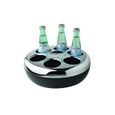 Helios Pure Rafraîchisseur de Bouteille en Plastique pour 6 Bouteilles, Plastique, Chrome/Noir, 30 x 30 x 10.9 cm -